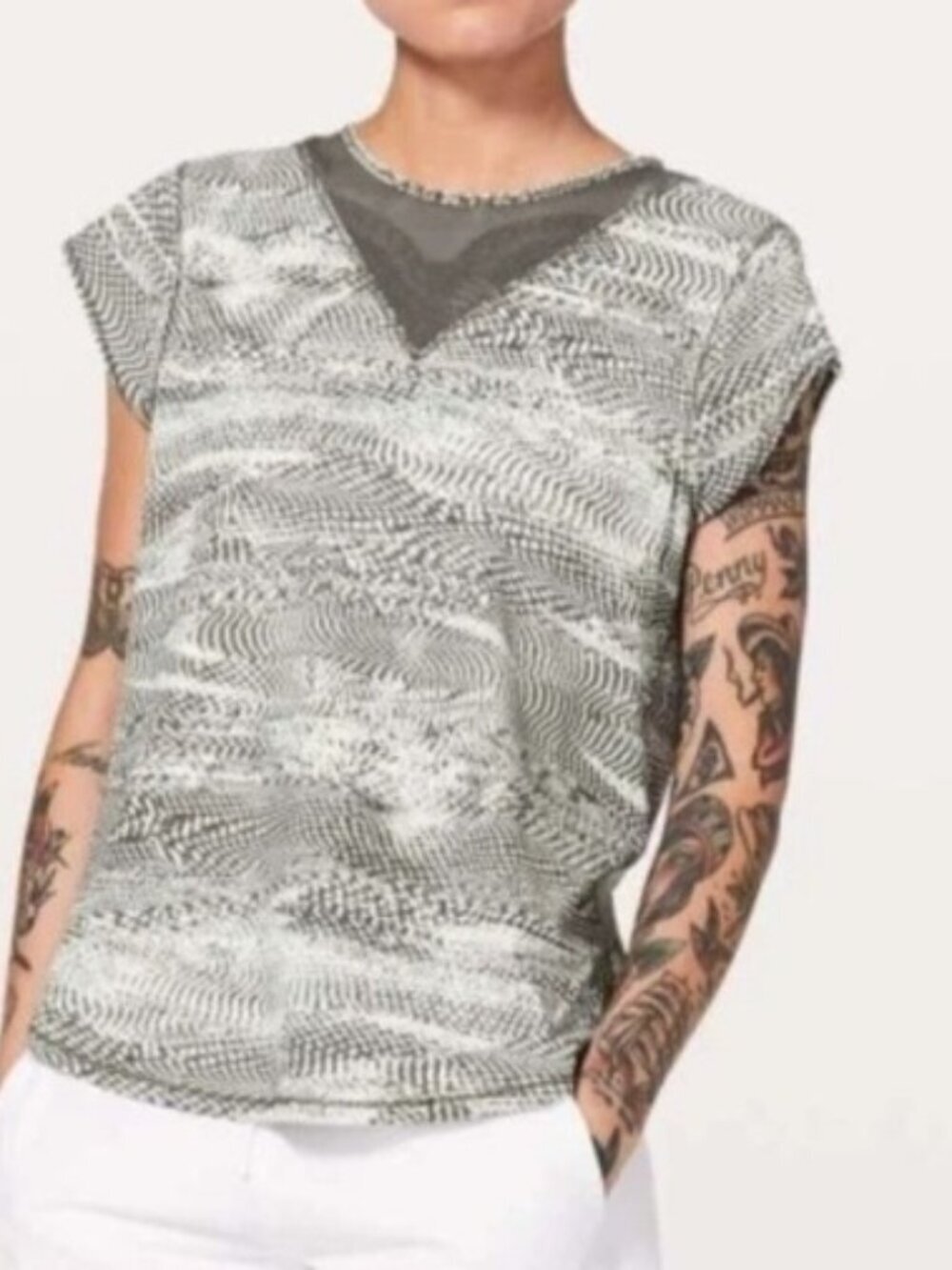 Lululemon For The Run Top Medium Swerve Vapor Metal Grey - Picture 2 of 8